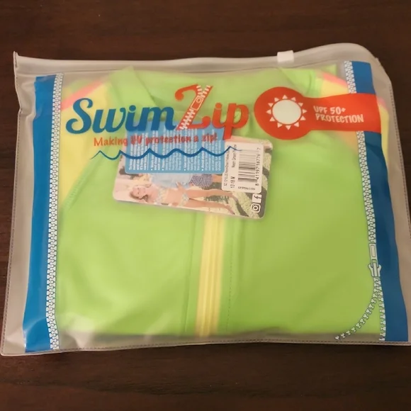 Vibrant Green and Yellow Kids Rashguard - Picture 3 of 3